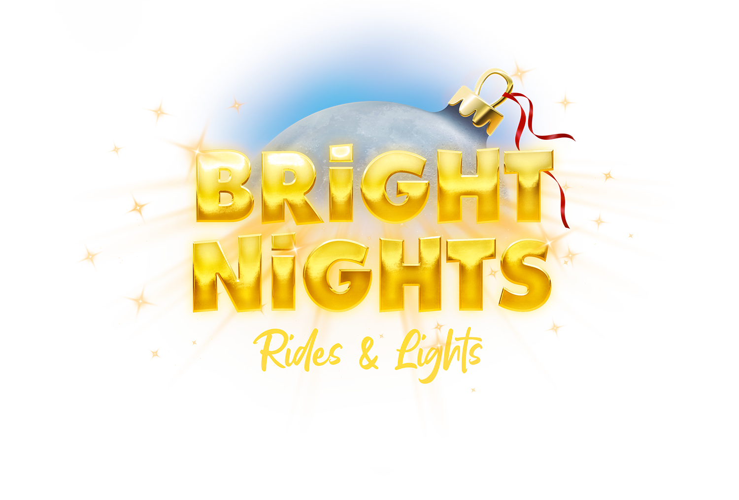 Bright Nights logo tijdens de kerstvakantie. 