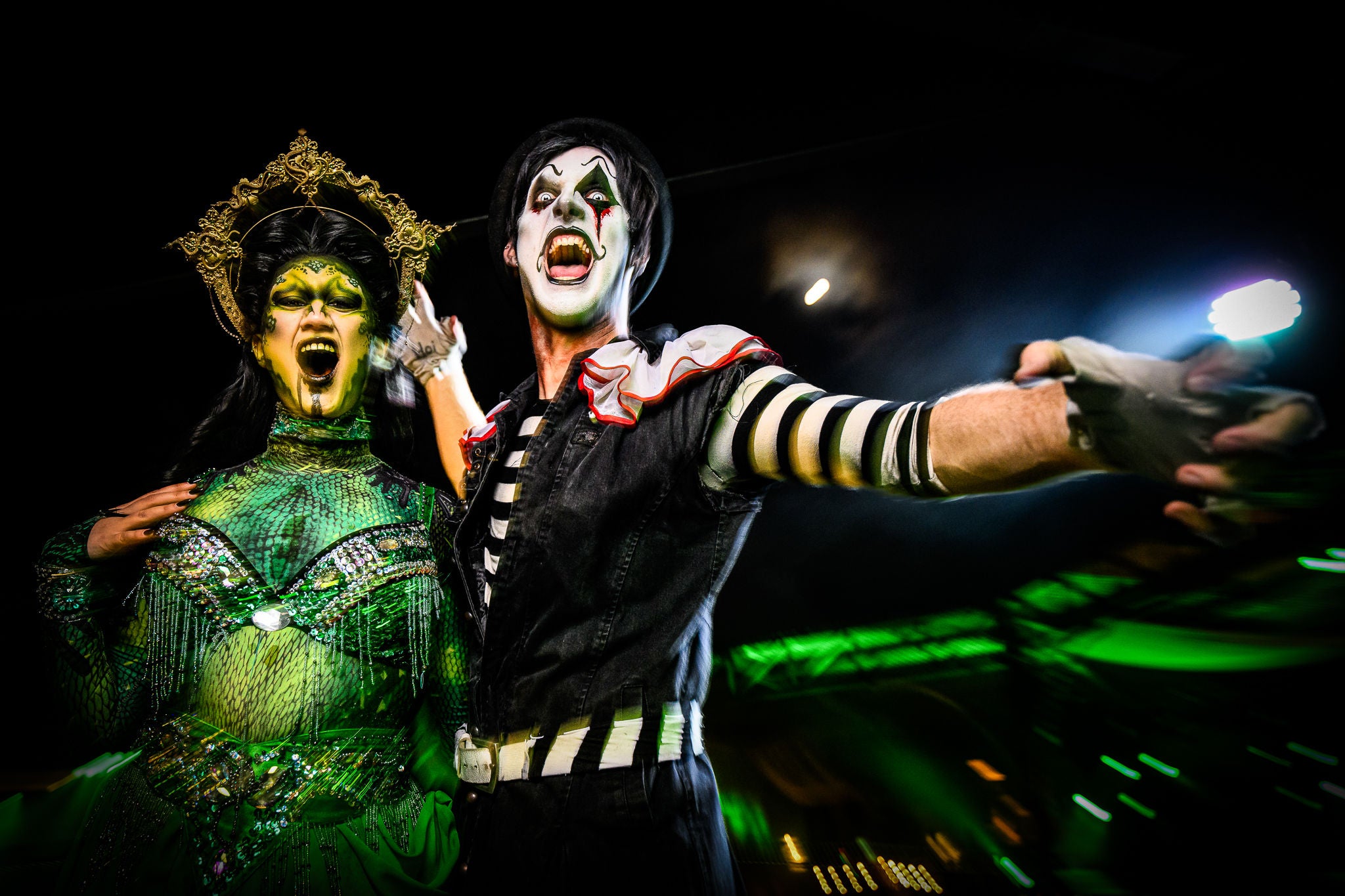 Eddie de Clown tijdens Halloween Fright Nights in Walibi