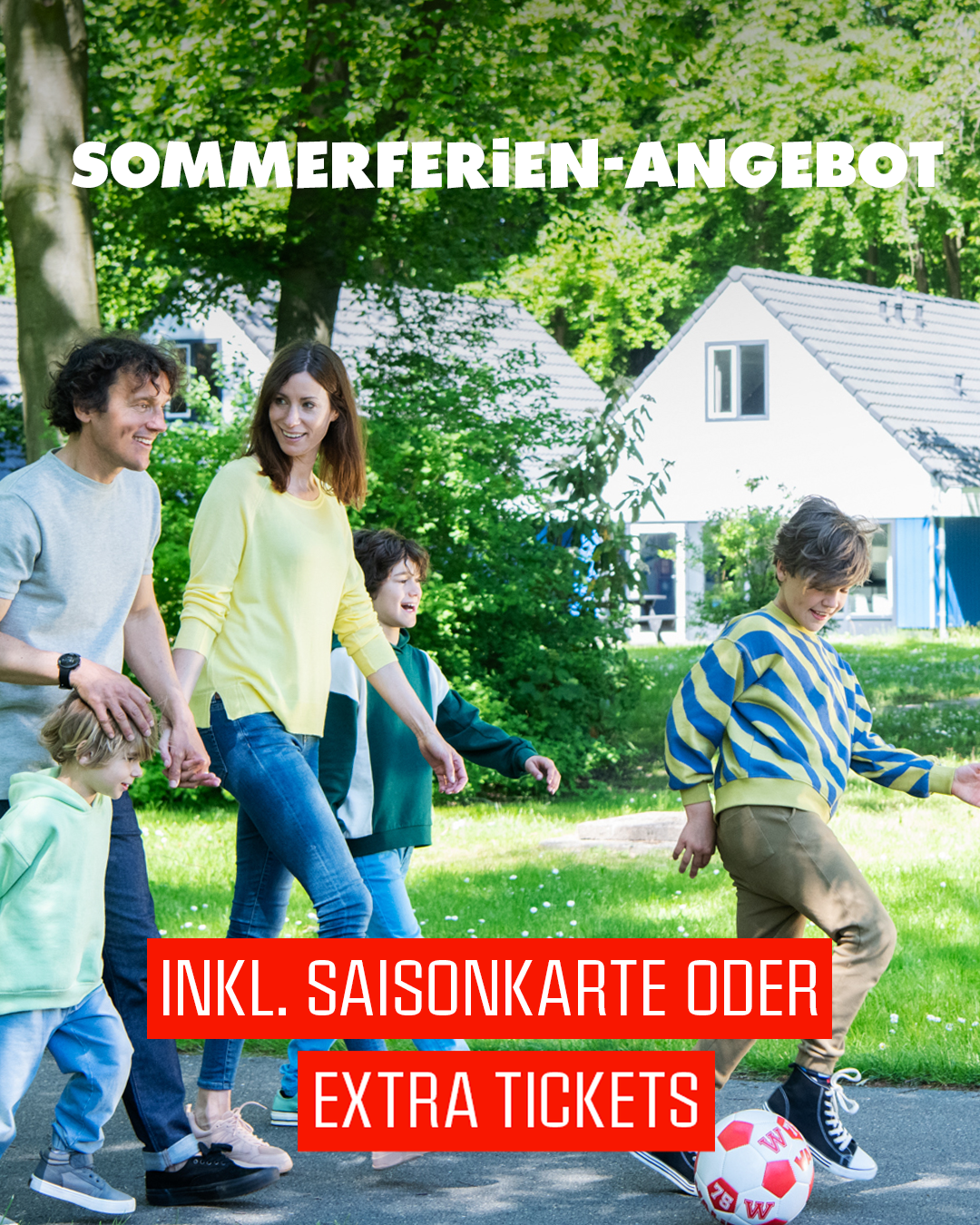 In den Sommerferien gemeinsam mit der Familie in Walibi übernachten.