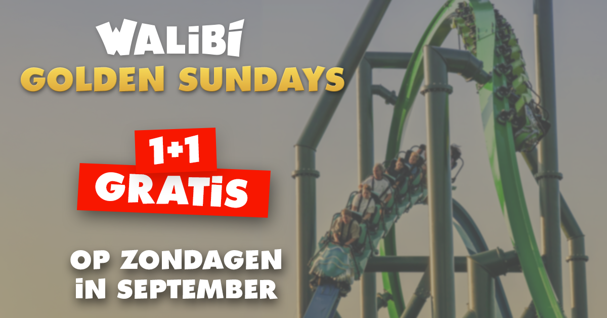 Nu 1+1 ticket gratis op zondagen in september