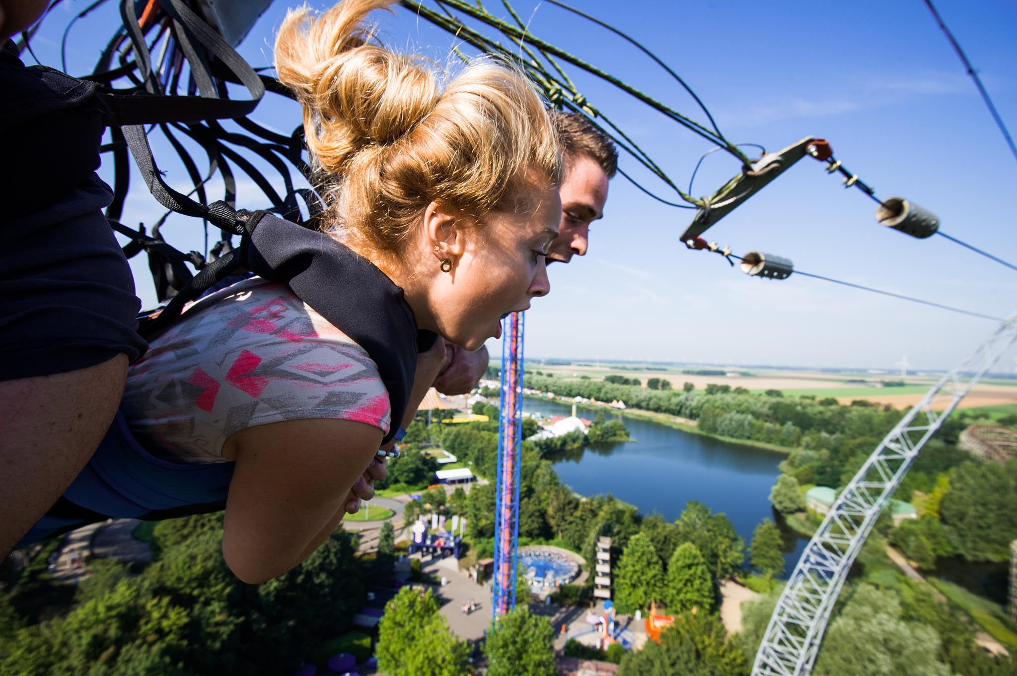 skydiver attractie bij Walibi Holland