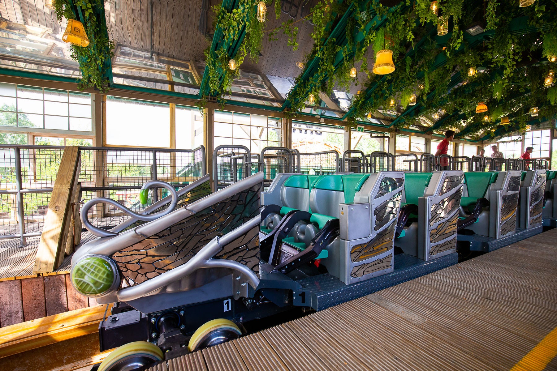 UNTAMED hybrid roller coaster train.