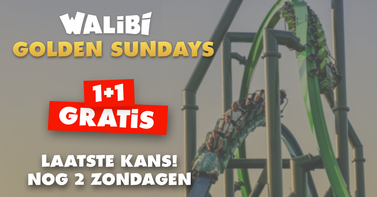 Nu 1+1 ticket gratis op zondagen in september