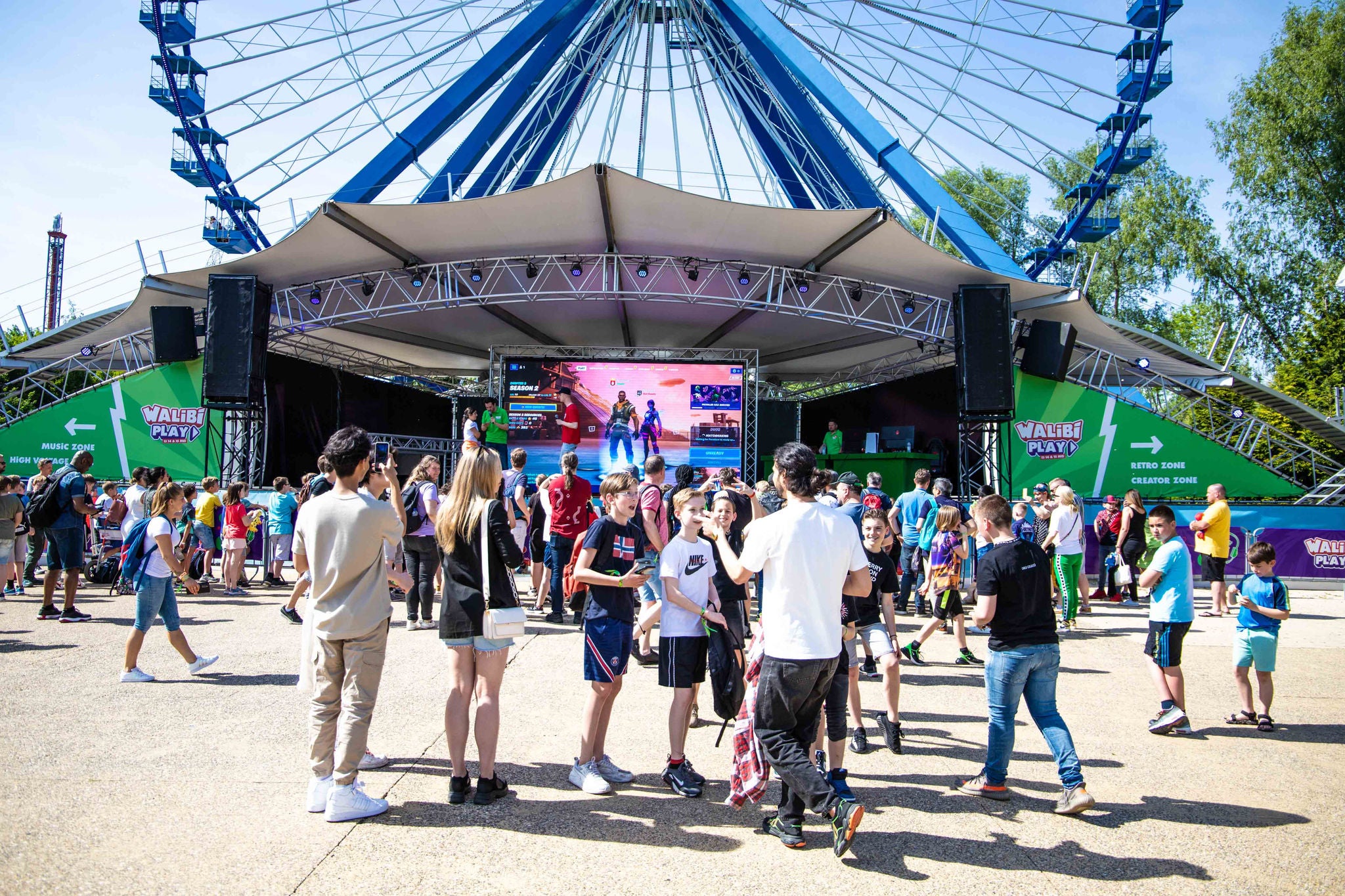 Main Stage tijdens het game evenement Walibi Play.