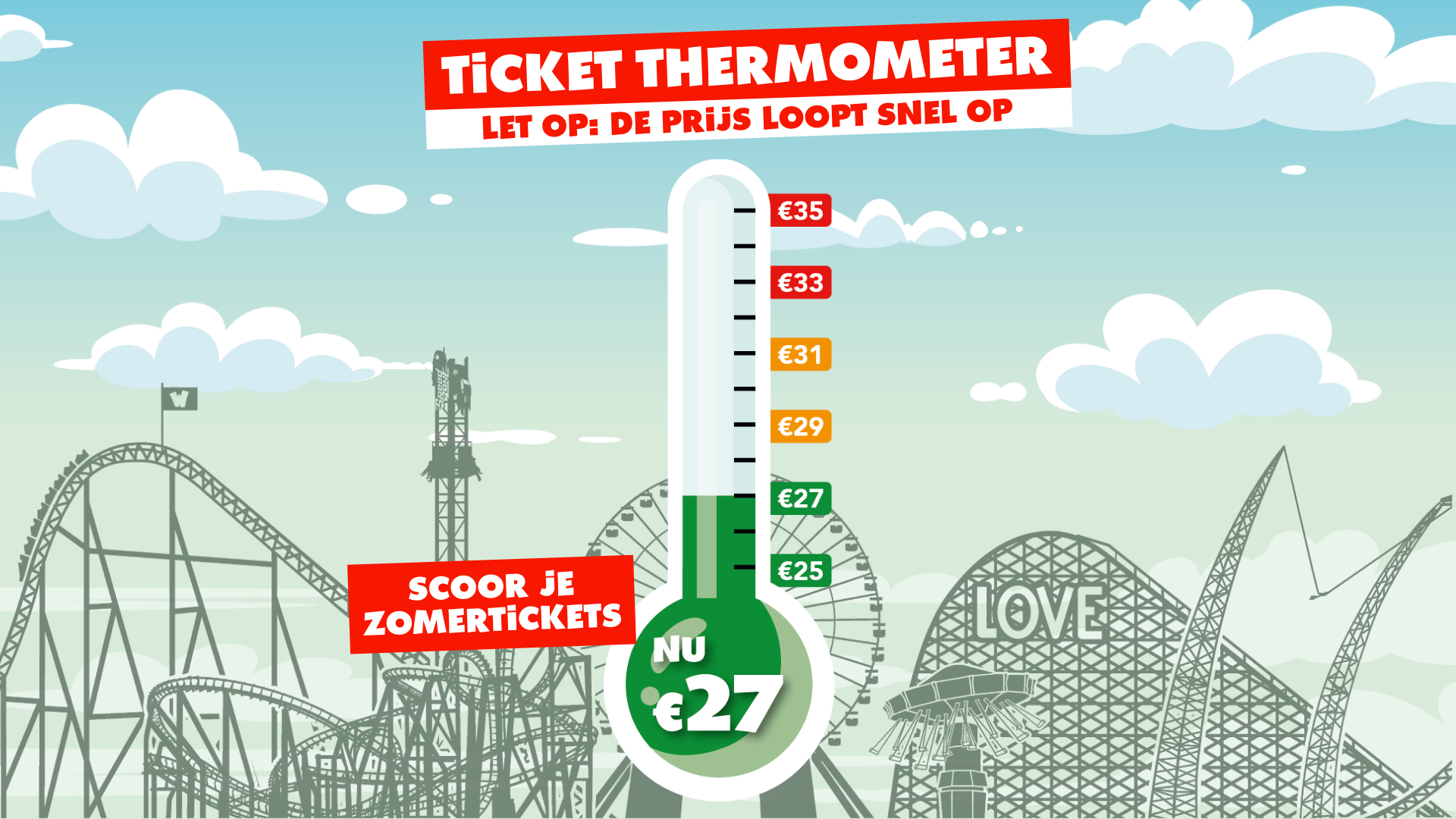 De prijs van de ticket thermometer, dus wacht niet te lang met bestellen!